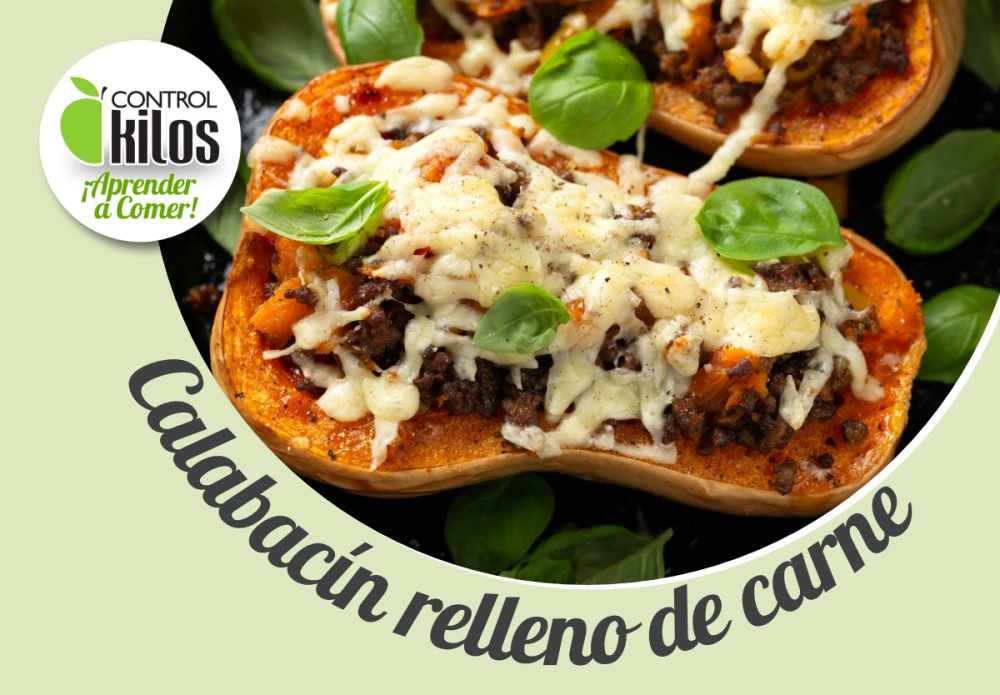 Calabacin relleno de carne