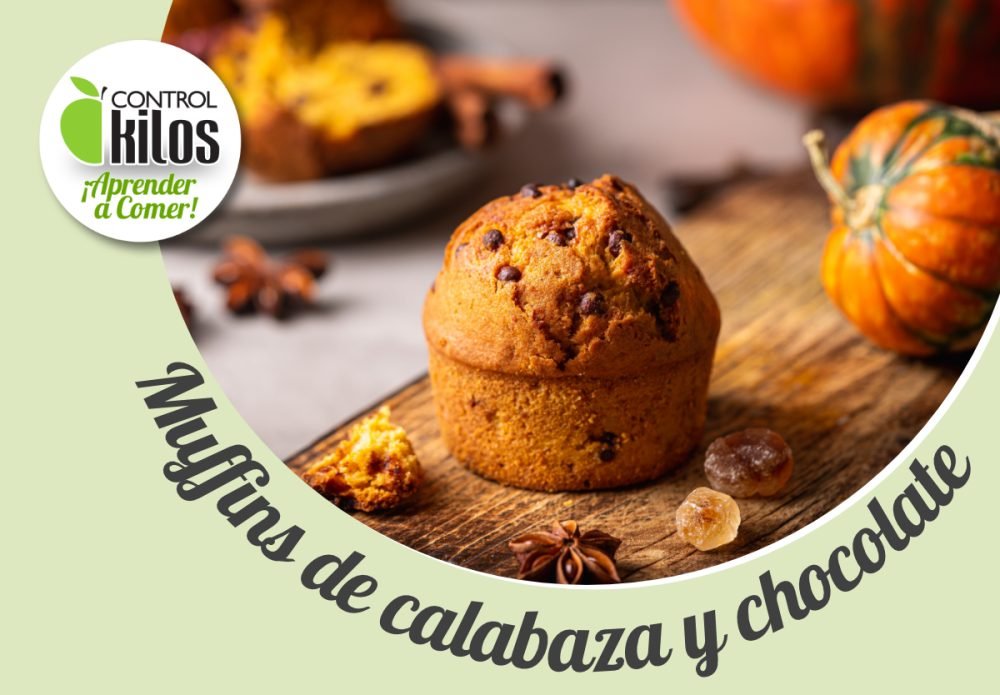 Muffins de calabaza y chocolate