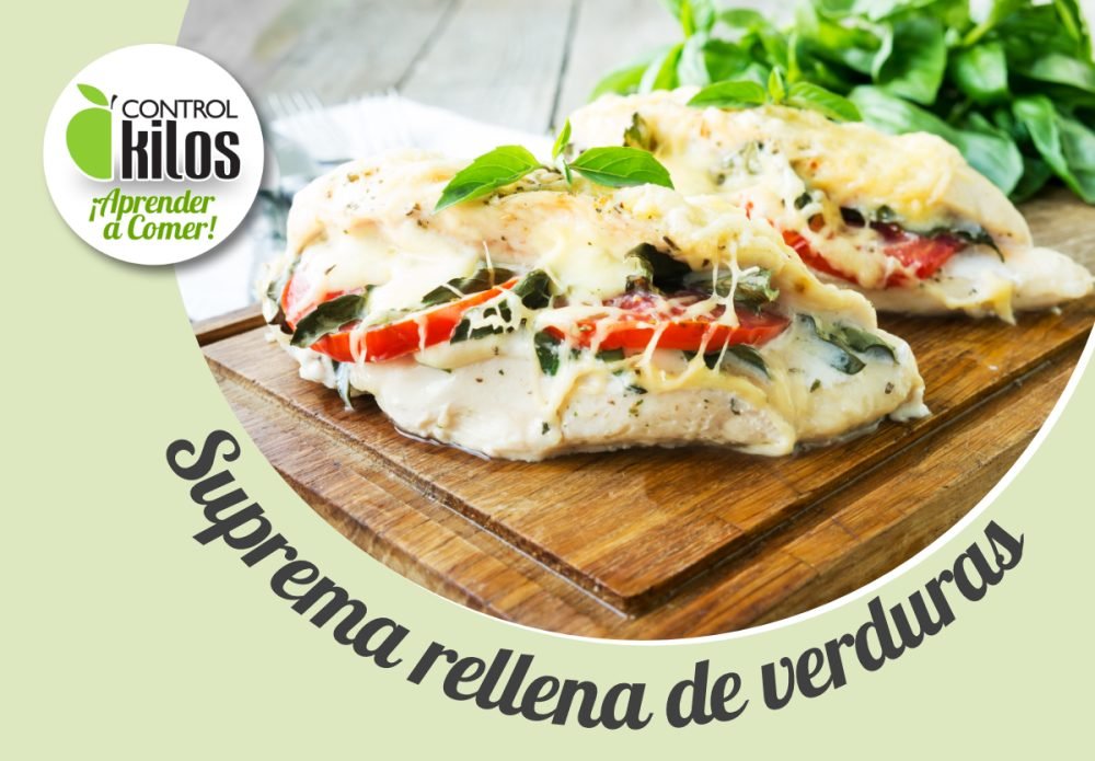 Suprema rellena de verduras